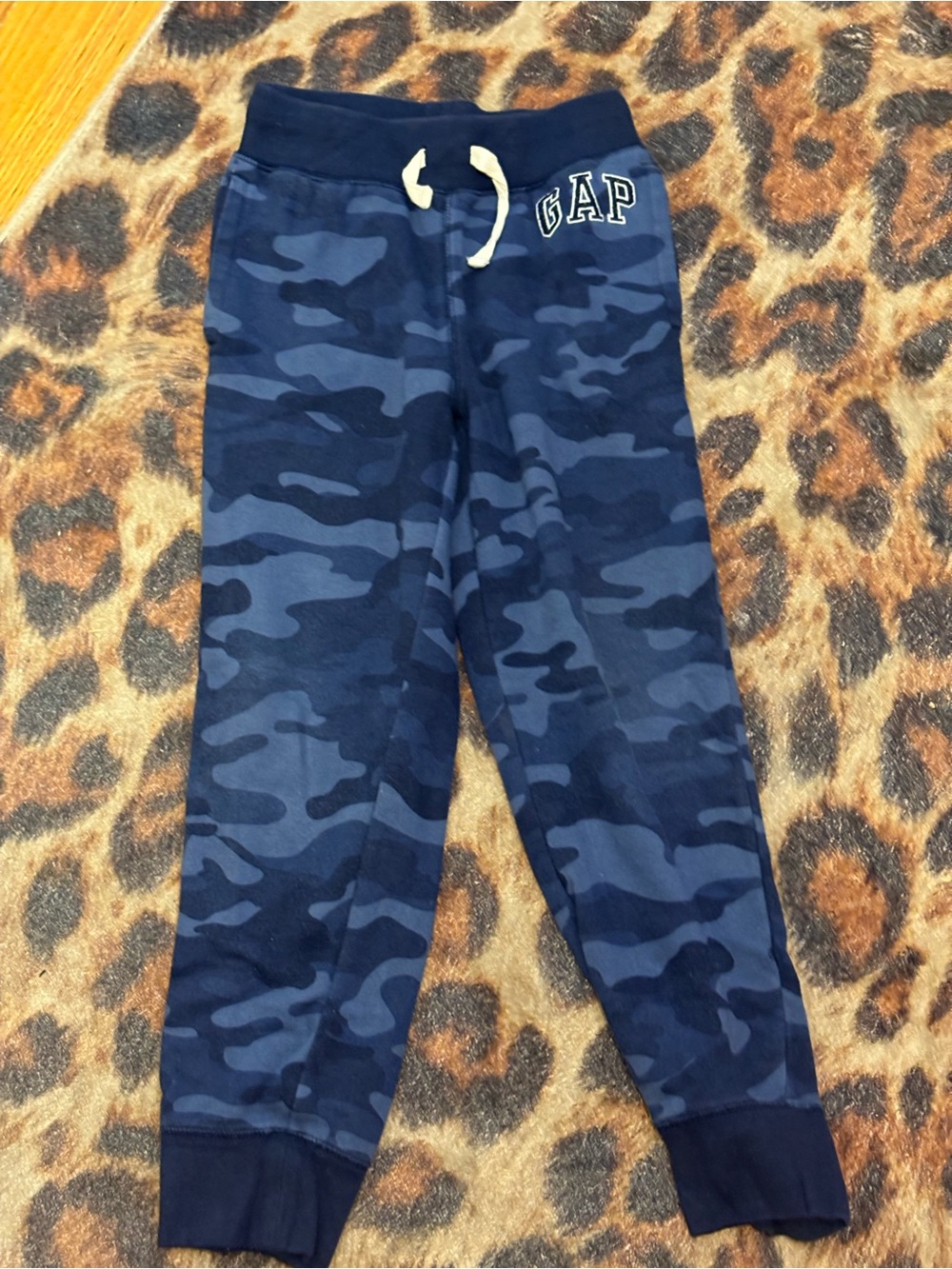 GAP Boys Navy Blue Camo Sweatpants
